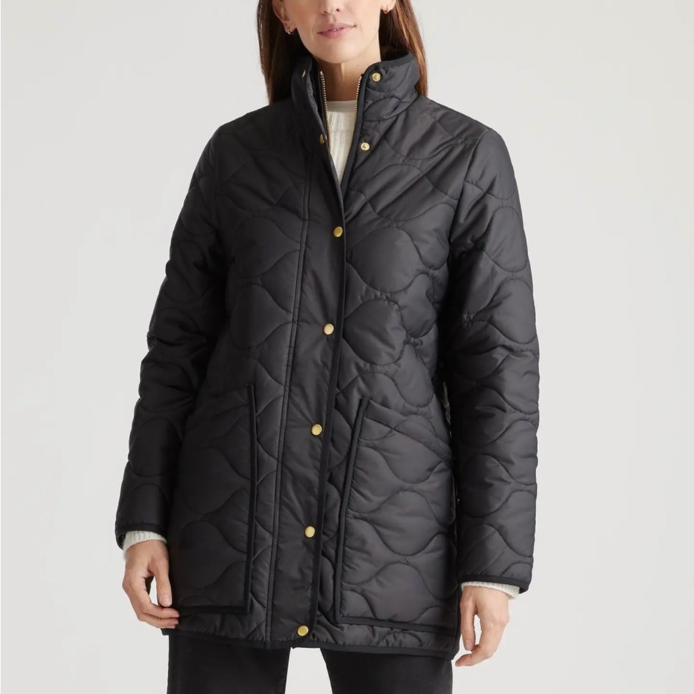 Quince Black Quilted Puffer Jacket